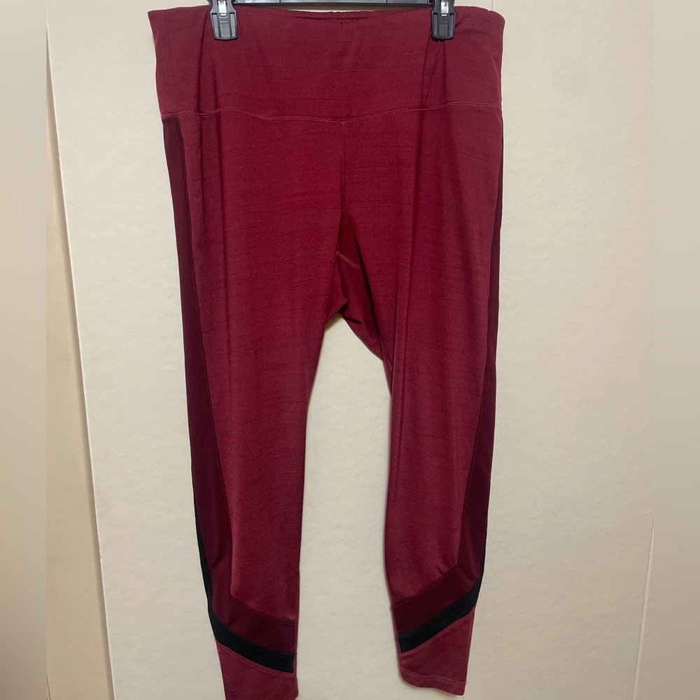 Reebok Red Leggings Stretchy Activewear
